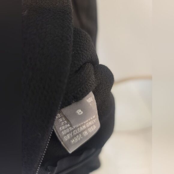 Lela Rose Black Ottoman Cape Sleeve Wide Leg Jumpsuit Romper 8 - Picture 10 of 12